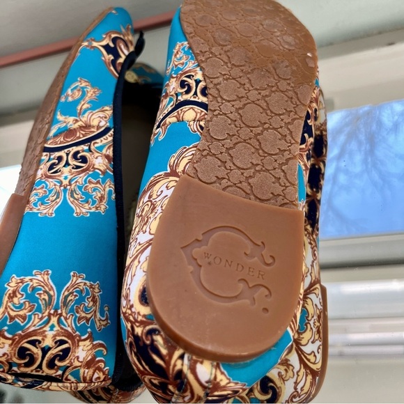 C. Wonder Turquoise and Gold Ballet Flats Size 8 - Picture 8 of 11
